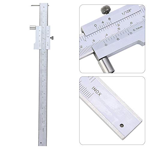 0-200mm Parallel Crossed Caliper, Stainless Steel Parallel Marking Vernier Scribing Caliper with Carbide Scriber/Needle, Marking Gauge for Scribe on Yuecoom