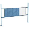 Global Industrial 18"W Whiteboard and 36"W Pegboards Mounting Kit for 72"W Workbench - Blue Global Industrial