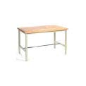 Global Industrial 60" W x 36" D Adjustable Height Workbench, 1-3/4" Thick Maple Top Safety Edge, Tan Global Industrial