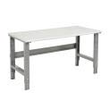 Global Industrial Adjustable Height Workbench C-Channel Leg, 72" W x 36" D, 1-1/4" ESD Safety Edge, Gray Global Industrial