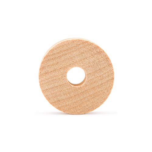 1-1/2-inch Diameter Slab Wooden Wheel for Craft, 1/4-inch Hole, 1/2-inch Thick, Pack of 50 Wooden Hobby Wheel for Model, by Woodpeckers Woodpeckers