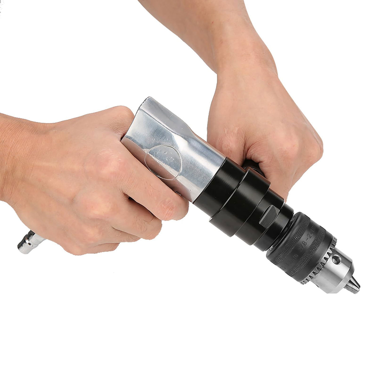 1/2 Air Drill, Pneumatic Reversible Drill with Auxiliary Handle, 700 RPM, 1/4 Inch Inlet Port, 0.05-0.5 Inch Chunk Capacity, Variable Speed Air ZLXHDL