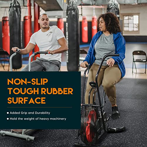 1/2in Thick 48 Sq Ft Rubber Top High Density EVA Foam Exercise Gym Mats Non-slip 12 Pcs - Interlocking Puzzle Floor Tiles for Home Gym Heavy Workout Holymus