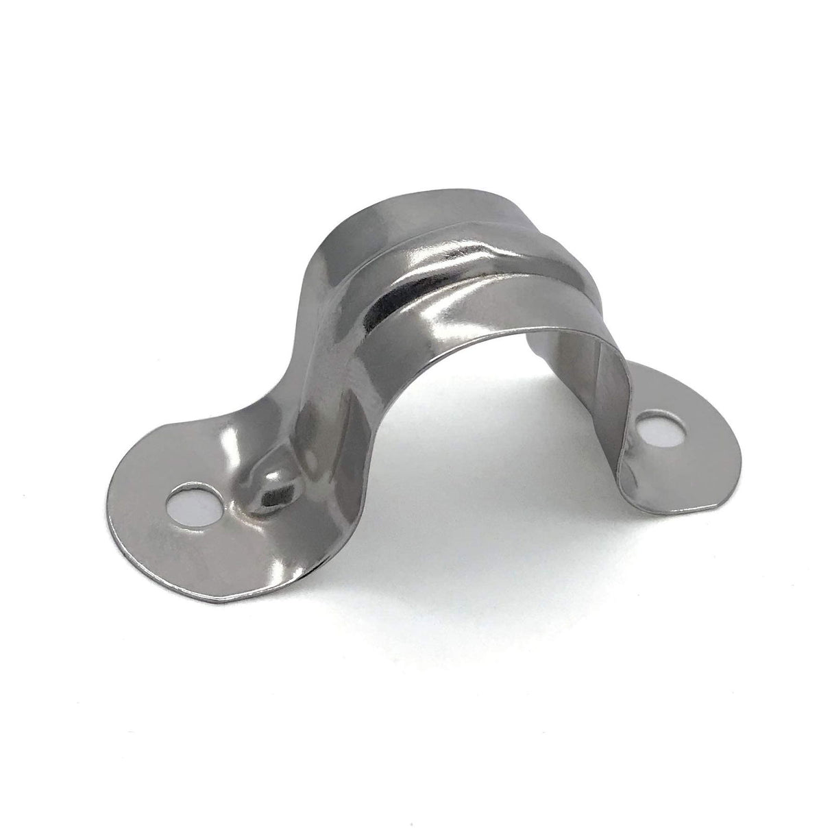 1/2inch Rigid Pipe Strap Clamp, Two Hole Strap,U Bracket Tube Clip, Stainless Steel Heavy Duty Pipe Fasten Holder, 50Pcs (20mm) NGe