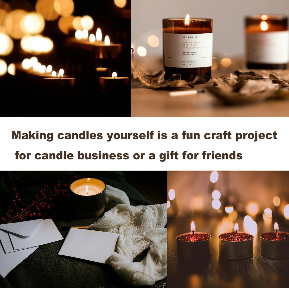 1.2L Candle Making Pouring Pot Wax Pitcher Wax Pouring Pot Candle Making Pitcher with Heat-Resistant Handle and Dripless Pouring Spout Design with Candle Jars, Wicks, Stickers and Wicks Holders Phinicco