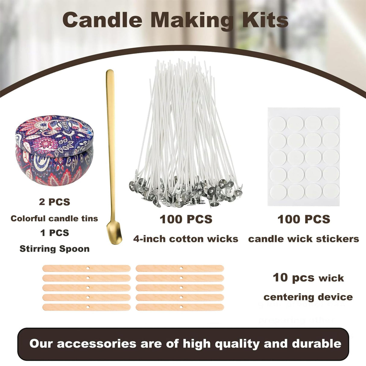 1.2L Candle Making Pouring Pot Wax Pitcher Wax Pouring Pot Candle Making Pitcher with Heat-Resistant Handle and Dripless Pouring Spout Design with Candle Jars, Wicks, Stickers and Wicks Holders Phinicco