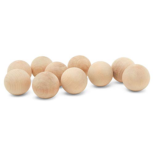 1-3/4 Inch Small Wood Balls, Pack of 5 Wooden Balls for Crafts and DIY Project, Hardwood Birch Wood Balls, by Woodpeckers Woodpeckers