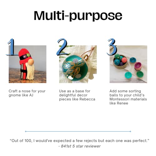 1-3/4 Inch Small Wood Balls, Pack of 5 Wooden Balls for Crafts and DIY Project, Hardwood Birch Wood Balls, by Woodpeckers Woodpeckers