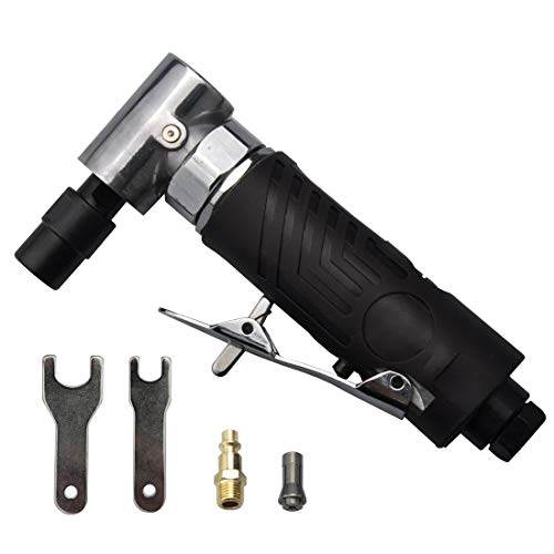1/4-Inches angle air die grinder with rubber sleeve, mini air angle die grinder, pneumatic angle die grinder, 90 degree angled air die grinder, edge PROSHI