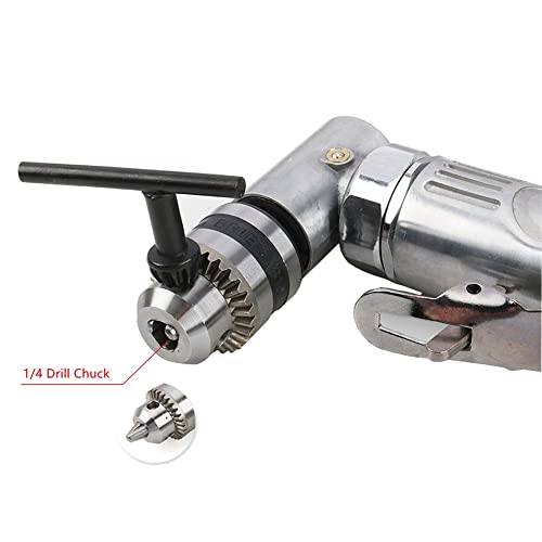 1/4'' 90 Degree Air Drill Pneumatic Drill Right Angle Drill Pneumatic Pistol Drill Pneumatic Drill Tool Power Screwdriver Drill WoodArtSupply