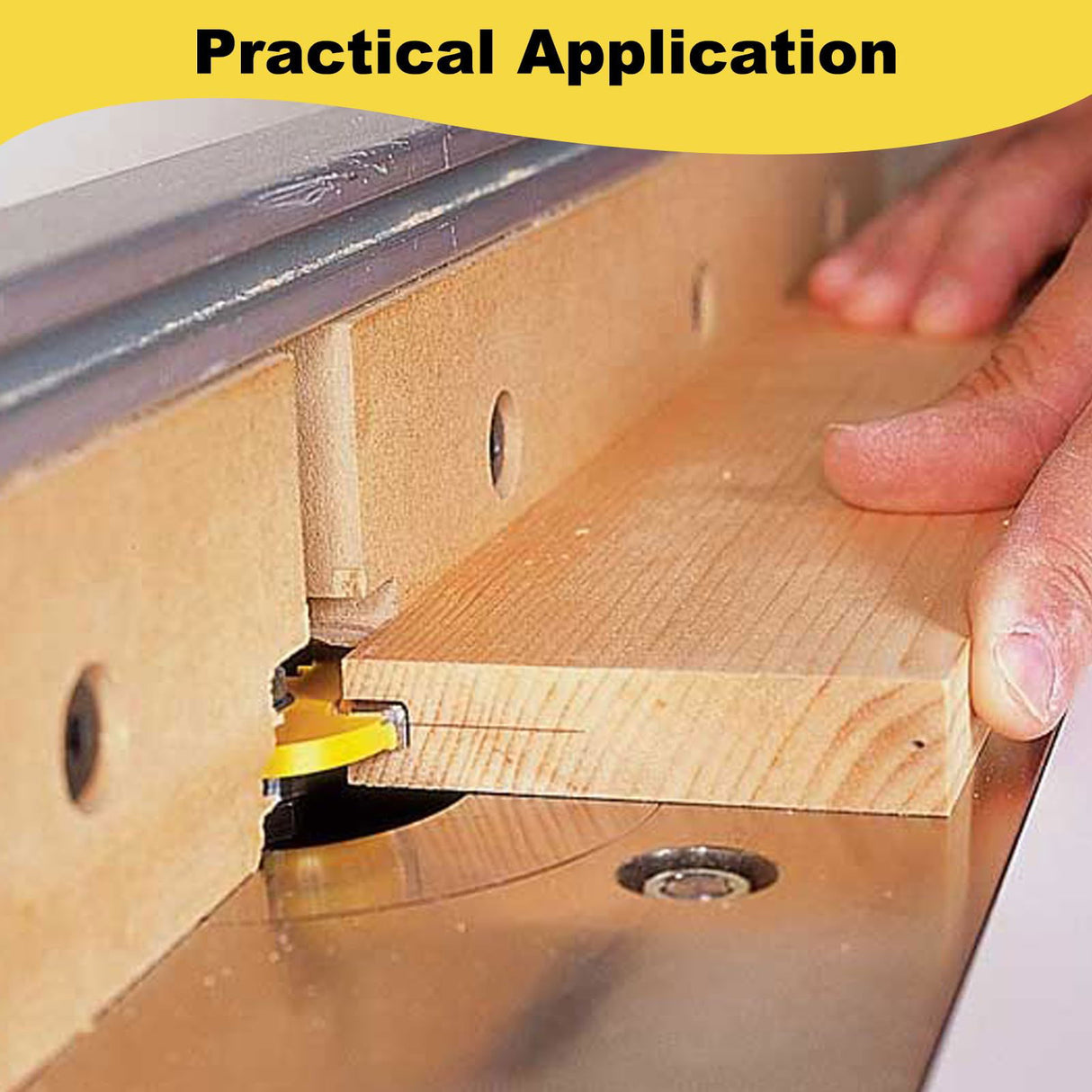 1/4 Inch Shank Rabbet Router Bit Set, 3 Pieces Carbide Tipped Rabbeting Router Bit with 6 Bearings Set, Interchangeable and Adjustable Bearing Dawnjaccee