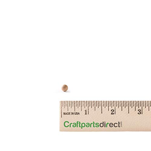 1/4 Inch Wooden Round Ball | DIY Decorative Wood Crafting Balls | Unfinished Wood Spheres - by Craftpartsdirect.com | Bag of 100 Craftparts Direct