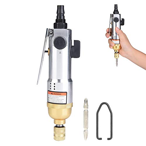 1/4" Pneumatic Air Screwdriver, 9000rpm Industrial Straight Hand Reversible Screw Driver for Manufacturing And Metal Auto Repair Pneumatic Tool Semme