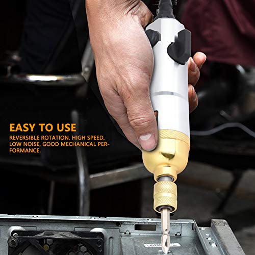 1/4" Pneumatic Air Screwdriver, 9000rpm Industrial Straight Hand Reversible Screw Driver for Manufacturing And Metal Auto Repair Pneumatic Tool Semme