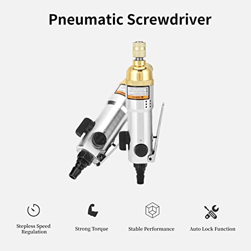 1/4'' Pneumatic Screwdriver,Positive And Negative Rotation Air Screwdriver,9000Rpm Pneumatic Air Screwdriver,Stepless Speed Regulation And High Liccx