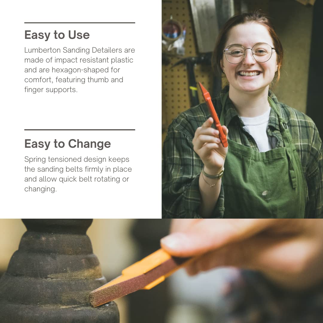 1/4" Sanding Detailer Coarse Grit Kit for Wood Working, Model Building, 3D Printing, Detail Sanding SANDING DETAILER