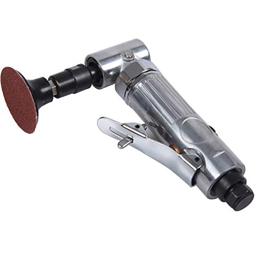 1/4 inch Angle Air Die Grinder,20000 RPM, 90 Degree Angled Air Die Grinder,with 4 pcs 2" Roll Lock Sanding Discs, Polished Color Pneumatic Angle Die YELWAY