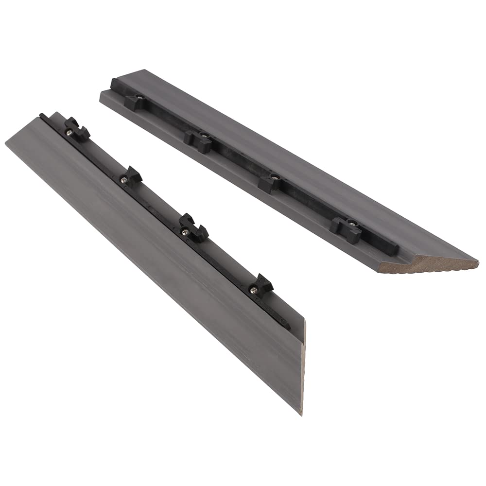 1/6 ft. x 1 ft. Quick Deck Composite Deck Tile Outside Corner Fascia (2-Pieces/Box) (Westminster Gray) NewTechWood