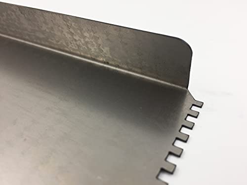 1/8” Square Notch Trowel for Epoxy, Masonry, Tile, and More! Lightweight Hand Trowel is Reusable and Easy to Clean for Epoxy Projects and Home Stone Coat Countertops