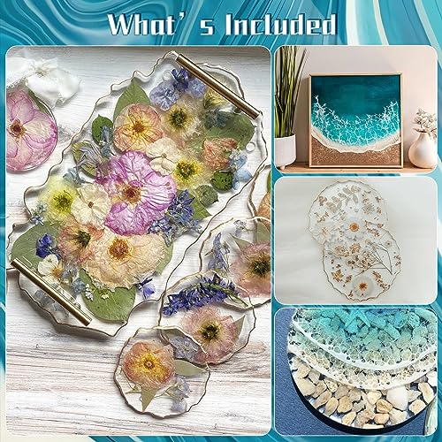 1.2 Gallons Epoxy Resin Kit -Crystal Clear Resin and Hardener Resin Epoxy kit,No Yellowing, No Bubbles Casting Resin Perfect for Jewelry Making Molds DPYRUI