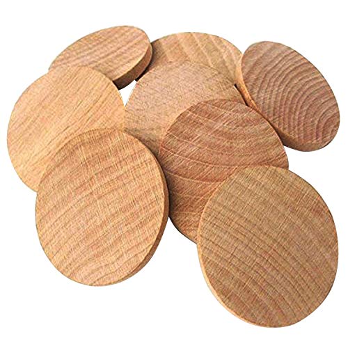 1.5 Inch Natural Wood Slices Unfinished Round Wood Coins for DIY Arts & Crafts Projects, 50 per Pack. Axe Sickle