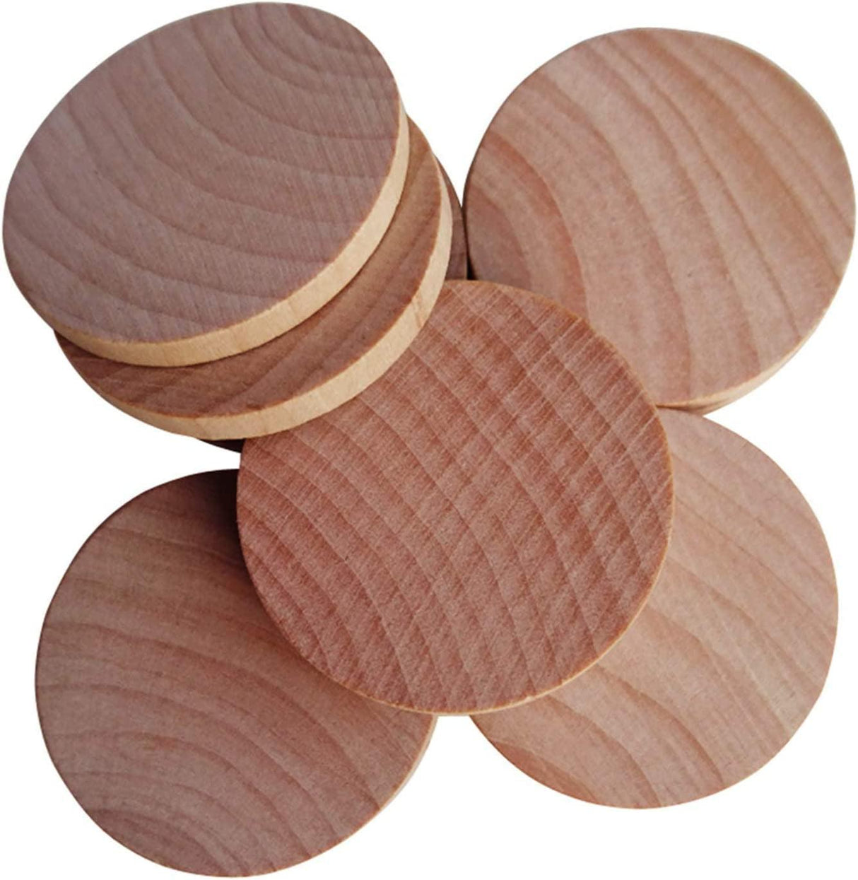 1.5 Inch Natural Wood Slices Unfinished round Wood Coins for DIY Arts & Crafts Projects, 200 per Pack WoodArtSupply