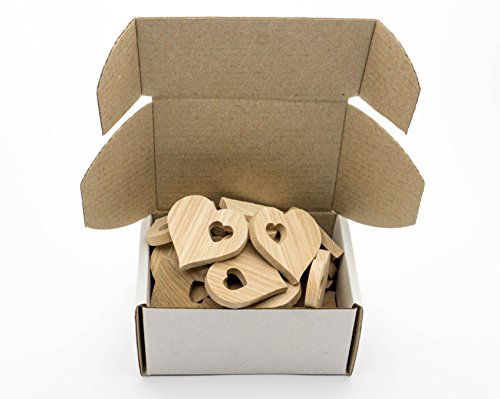 1.5 Inch Wood Hearts for Crafts, Unfinished Wooden Heart Cutout Shape, Wooden Hearts (1.54 Inch Width x 1.5 Inch Height x 0.2 Inch Thickness) - 30 AVK Mosaic