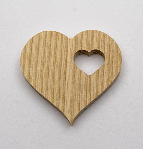 1.5 Inch Wood Hearts for Crafts, Unfinished Wooden Heart Cutout Shape, Wooden Hearts (1.54 Inch Width x 1.5 Inch Height x 0.2 Inch Thickness) - 30 AVK Mosaic