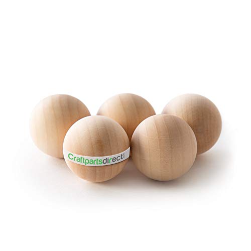 1.5 Inch Wooden Round Ball | DIY Decorative Wood Crafting Balls | Unfinished Wood Spheres | Decanter Wooden Ball Corks - by Craftpartsdirect.com| Bag Craftparts Direct