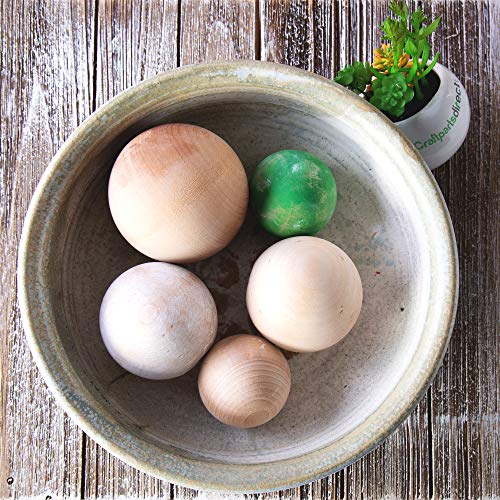 1.5 Inch Wooden Round Ball | DIY Decorative Wood Crafting Balls | Unfinished Wood Spheres | Decanter Wooden Ball Corks - by Craftpartsdirect.com| Bag Craftparts Direct