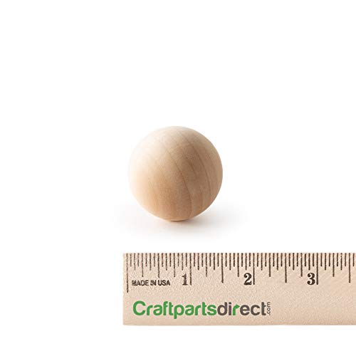 1.5 Inch Wooden Round Ball | DIY Decorative Wood Crafting Balls | Unfinished Wood Spheres | Decanter Wooden Ball Corks - by Craftpartsdirect.com| Bag Craftparts Direct
