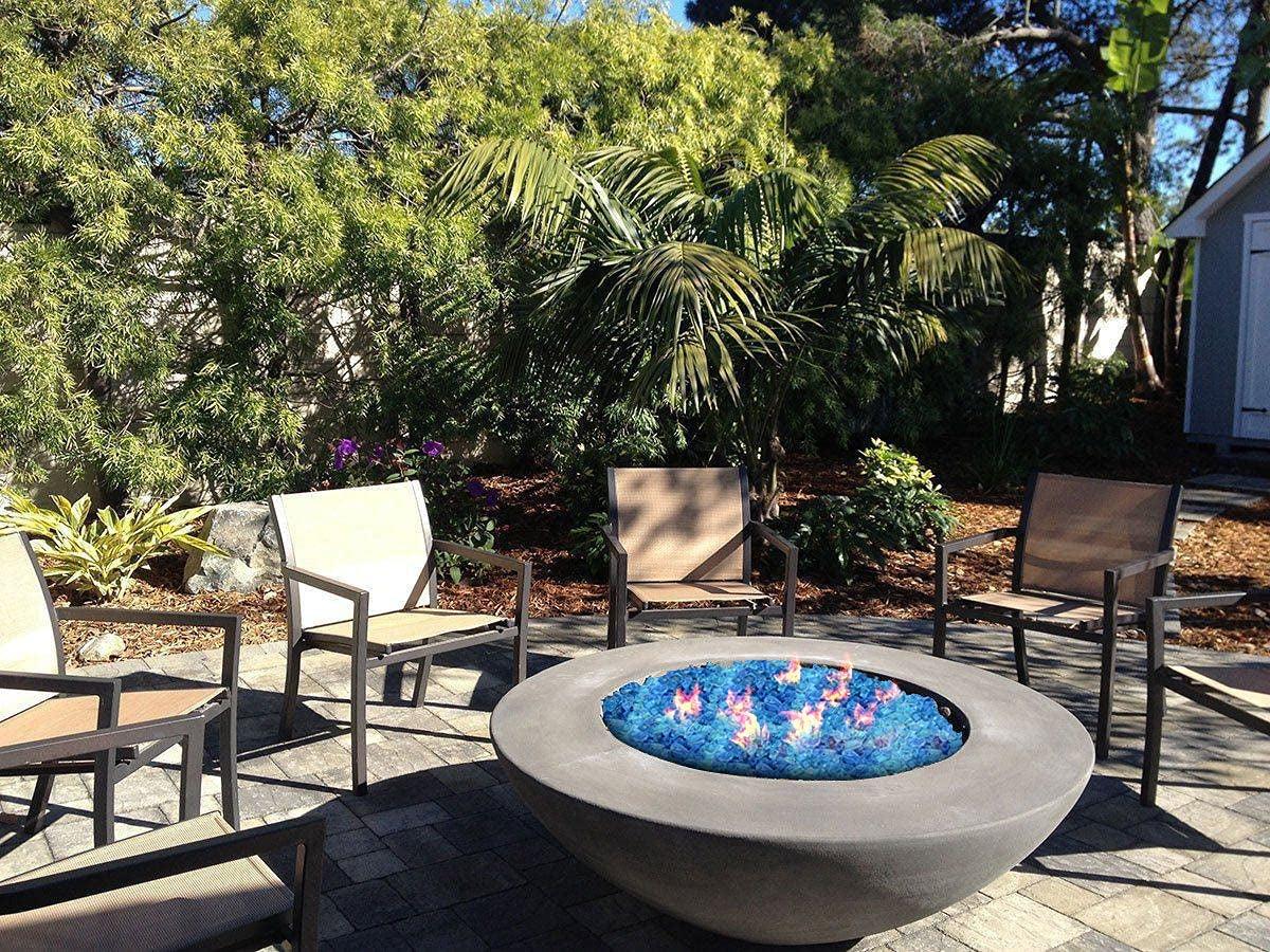 10-Pound Crushed Fire Glass for Fire Pit/Fireplace/Vase Fillers/Garden Landscapes/Resin Art, Sea Blue WoodArtSupply