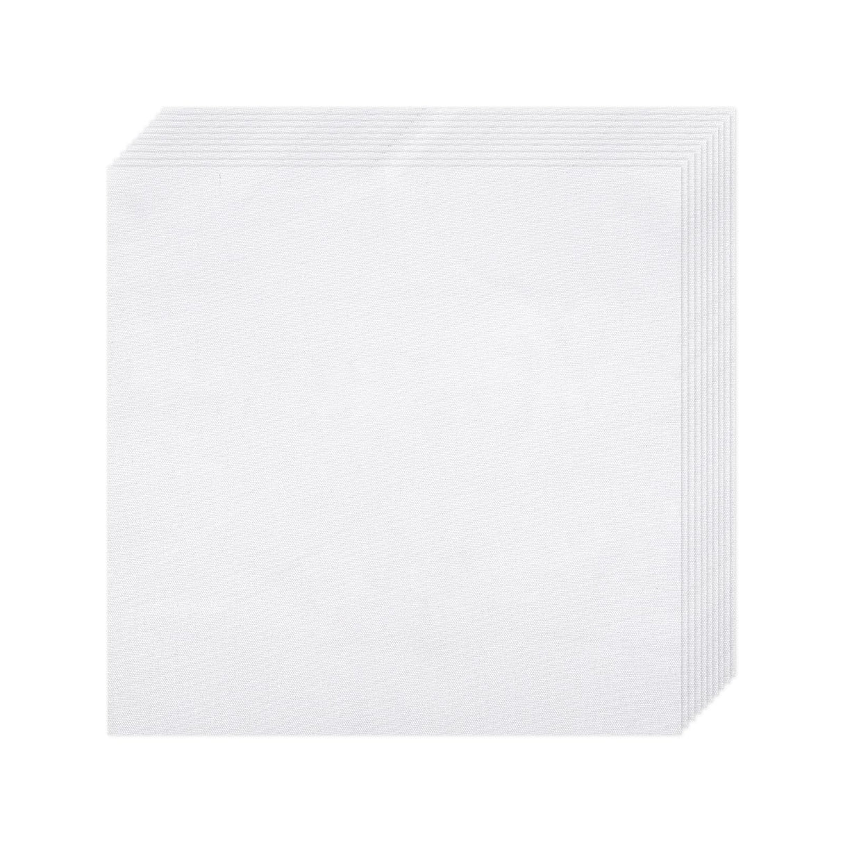 10 PCS Embroidery Fabric, Pre-Cut White Natural Cotton Embroidery Cloth Fabric, Embroidery Cloth Squares for Embroidery Garment Craft (11.8 × 11.8 Inch) Nitelemn