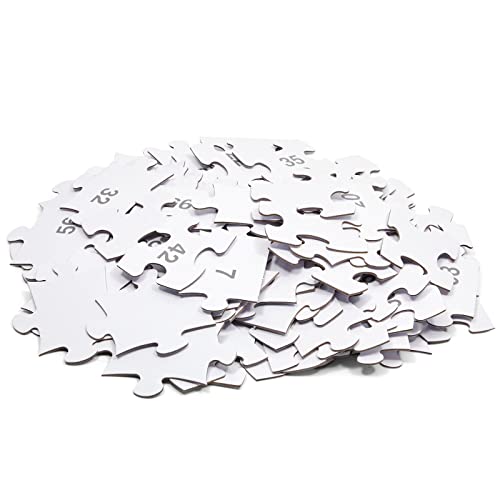100-Piece DIY Make Your Own Jigsaw Puzzle Kit, Bulk Large Blank Puzzles to Draw on for Guest Book, Wedding, Party, Anniversary, Kids Birthday, Juvale
