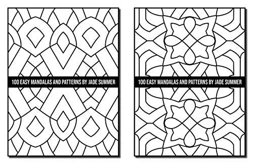 100 Easy Mandalas and Patterns: A Mandala Coloring Book for Adults with Fun, Simple, and Relaxing Coloring Pages (Easy Coloring Books) WoodArtSupply