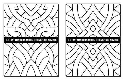 100 Easy Mandalas and Patterns: A Mandala Coloring Book for Adults with Fun, Simple, and Relaxing Coloring Pages (Easy Coloring Books) WoodArtSupply