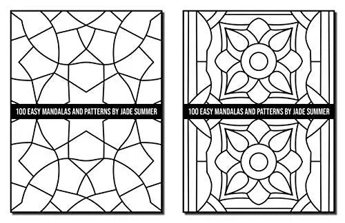 100 Easy Mandalas and Patterns: A Mandala Coloring Book for Adults with Fun, Simple, and Relaxing Coloring Pages (Easy Coloring Books) WoodArtSupply