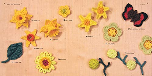 100 Flowers to Knit & Crochet: A collection of beautiful blooms for embellishing clothes, accessories, cushionsand throws WoodArtSupply