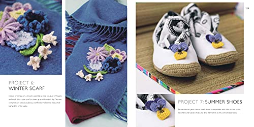 100 Flowers to Knit & Crochet: A collection of beautiful blooms for embellishing clothes, accessories, cushionsand throws WoodArtSupply