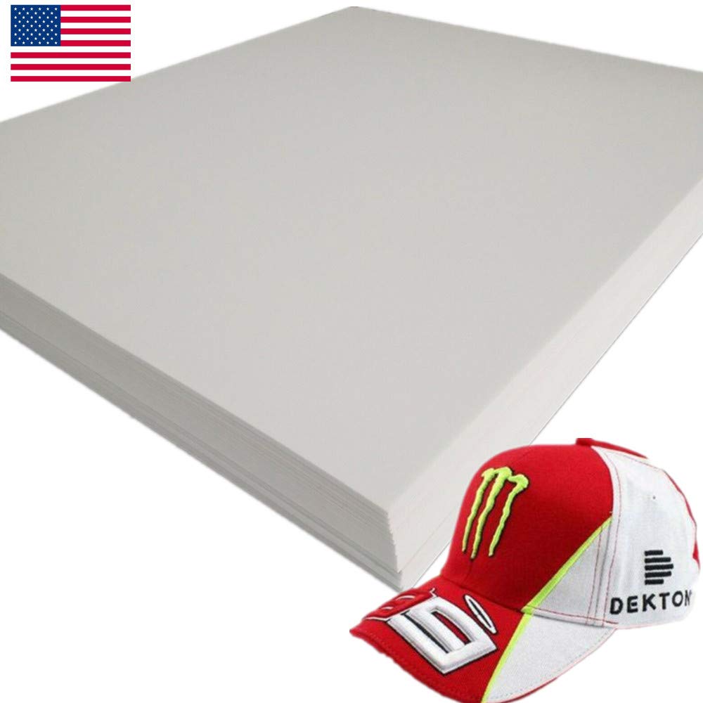 100 Sheets,15" x 18" x 3mm,3D Embroidery Puffy Foam Backing Paper (White) Tiger-Hoo