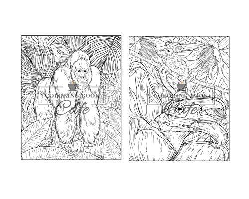 100 Wildlife Scenes: An Adult Coloring Book Featuring 100 Most Beautiful Wildlife Scenes with Animals, Birds and Flowers from Oceans, Jungles, Forests and Savannas WoodArtSupply