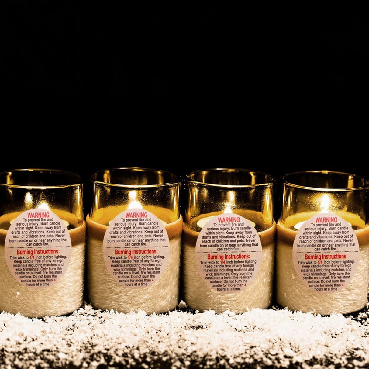 1000 Pcs Warning Labels, 1.5 Inch Safety Stickers for Candle Making DIY Jars, Brown XYSMZM