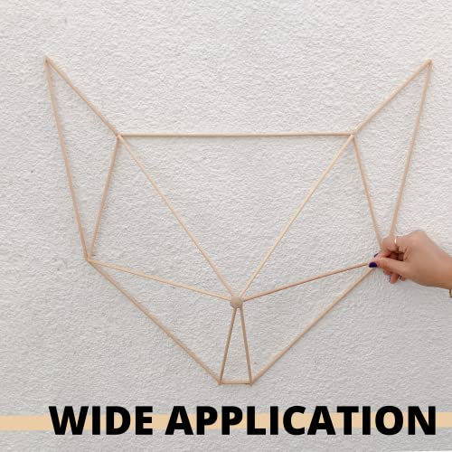 100PCS Dowel Rods 12 inch Wooden Dowel Rods 3/16 Inch Unfinished Wood for Crafting Bamboo Wood Rod Wood Sticks for Crafts Bamboo Wood Sticks Long YARRD