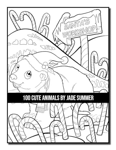 100 Cute Animals: An Adult Coloring Book with Dogs, Cats, Horses, Owls, Elephants, Monkeys, and Many More! WoodArtSupply