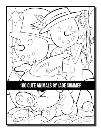 100 Cute Animals: An Adult Coloring Book with Dogs, Cats, Horses, Owls, Elephants, Monkeys, and Many More! WoodArtSupply