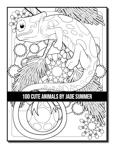 100 Cute Animals: An Adult Coloring Book with Dogs, Cats, Horses, Owls, Elephants, Monkeys, and Many More! WoodArtSupply