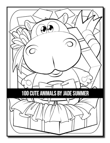 100 Cute Animals: An Adult Coloring Book with Dogs, Cats, Horses, Owls, Elephants, Monkeys, and Many More! WoodArtSupply