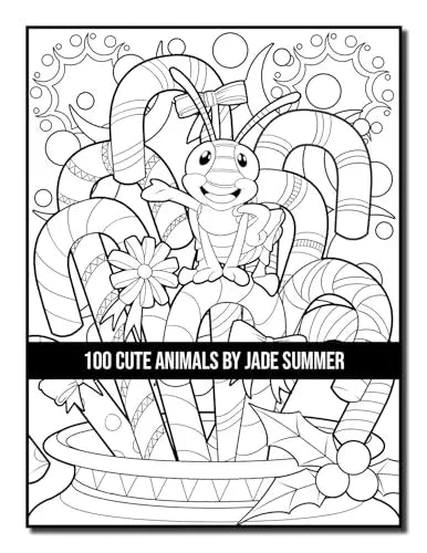 100 Cute Animals: An Adult Coloring Book with Dogs, Cats, Horses, Owls, Elephants, Monkeys, and Many More! WoodArtSupply