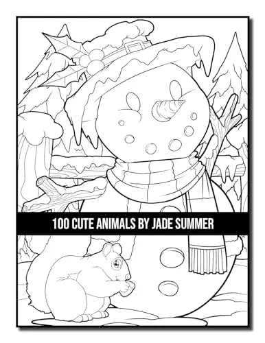100 Cute Animals: An Adult Coloring Book with Dogs, Cats, Horses, Owls, Elephants, Monkeys, and Many More! WoodArtSupply