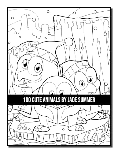100 Cute Animals: An Adult Coloring Book with Dogs, Cats, Horses, Owls, Elephants, Monkeys, and Many More! WoodArtSupply